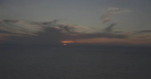 Sunset over Mediterranean Sea, view from Netanya Beach Stock Footage 137246483