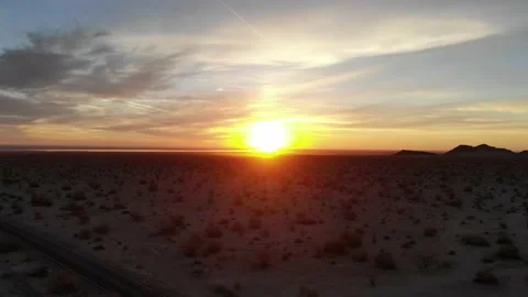 Sunset over Mexican Desert Stock Footage 166663904