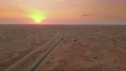 Sunset over Middle Eastern desert Video stock 103290385