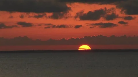 Sunset Over Mobile Bay 2 Stock Footage 7729354
