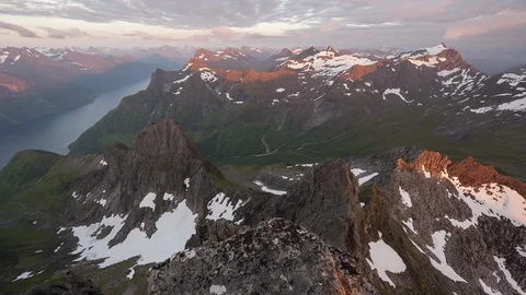 Sunset over Molladalen Stock Footage 87807264