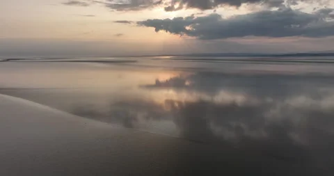 Sunset over Morecambe bay Stock Footage 247832136