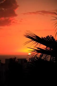 Sunset over Morocco Stock Photos