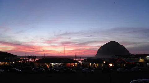 Sunset over Morro Bay Stock Photos