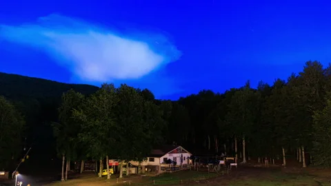 Sunset over Mount Amiata - Day to night - Timelapse - 4K Stock Footage 207356592