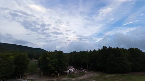 Sunset over Mount Amiata - Timelapse - 4K Stock Footage 207357625