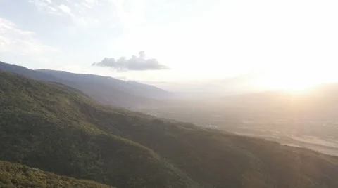 Sunset over the mountain Stock Footage