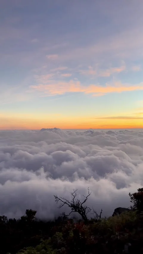 Sunset over the mountain Stock Footage 340005101