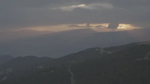 Sunset Over Mountain Landscape in South Tyrol, Italy Vídeo Stock 344008847