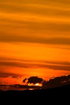 Sunset over mountain Stock Photos