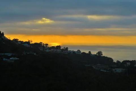 Sunset over Mountain Stock Photos