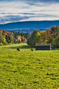 Sunset over mountain Stock Photos