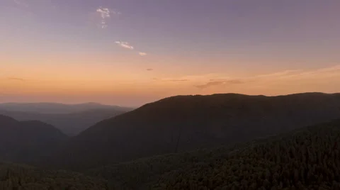 Sunset over mountain road Stock Footage 67441970