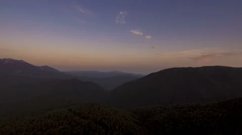 Sunset over mountain road Stock Footage 67441986