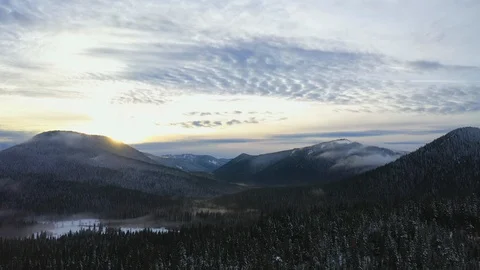 SUNSET OVER MOUNTAINS 2 Stock Footage 98966002