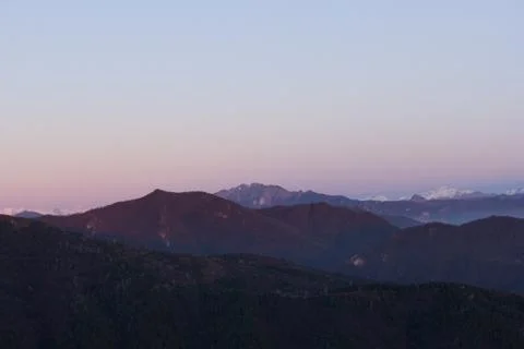 Sunset over the mountains 2 Stock Photos