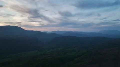 Sunset over Mountains and Coniston Water in Lake District National Park, Cumbria Stock-Footage 313933203