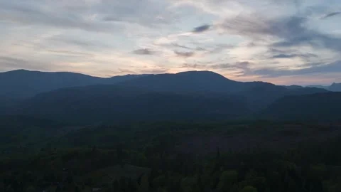 Sunset over Mountains and Coniston Water in Lake District National Park, Cumbria Stock-Footage 313933215