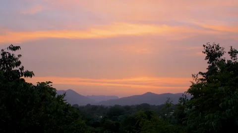 Sunset over the mountains and forests of Bosnia Stock Footage 241652492