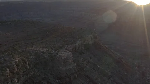 Sunset over Mountains Drone Video stock 127317590