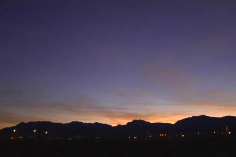 Sunset over mountains Stock Footage 282303