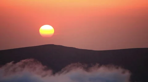 Sunset over the mountains. Stock Footage 55724811