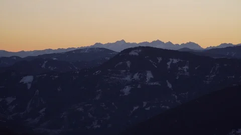Sunset over mountains Stock Footage 100521032