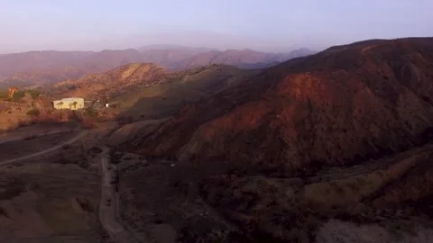 Sunset over the mountains Stock Footage 138177895