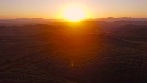 Sunset over the mountains Stock Footage