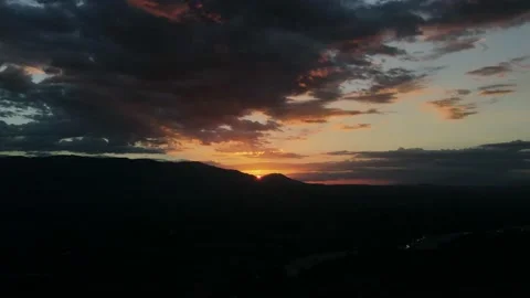 Sunset over the mountains Stock Footage 151025693