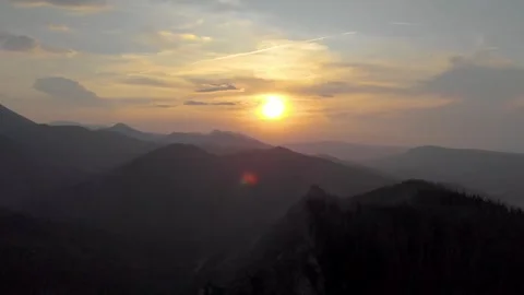 Sunset over the mountains. Stock Footage 195443754