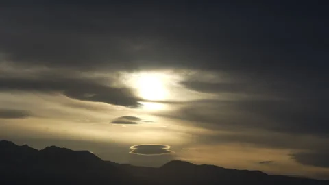 Sunset over the mountains Stock Footage 240809857