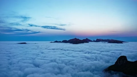 Sunset over mountains of Madeira Stock-Footage 237946086