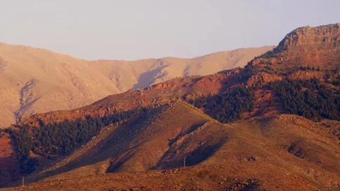 Sunset over Mountains in Morocco 库存影片 124477453