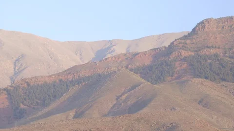 Sunset over Mountains in Morocco 库存影片 124477456