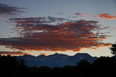 Sunset Over The Mountains Stock Photos