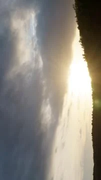 Sunset over the mountains Stock Photos