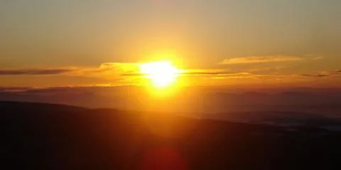 Sunset over the mountains in spain Stock Photos