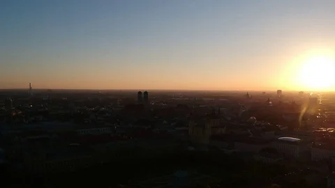 Sunset over Munich 1 動画素材 97681984