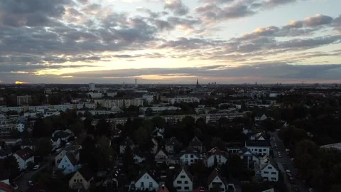 Sunset over Munich city Video stock 164951713