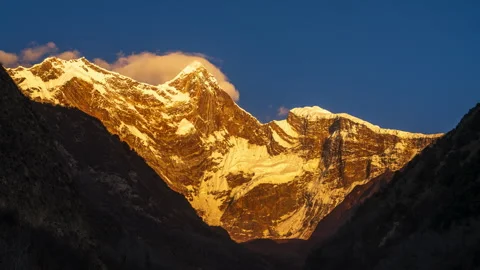 Sunset over Namcha Barwa Stock Footage 327252781