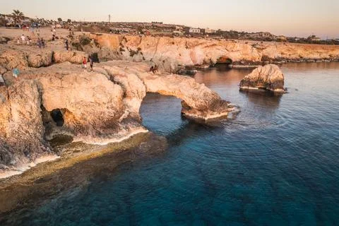 Sunset Over Natural Arch Stock Photos