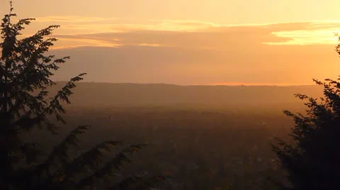 Sunset over NE Portland Stock Footage 24473835