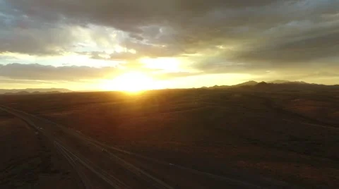 Sunset over new mexico desert Видео 50914841