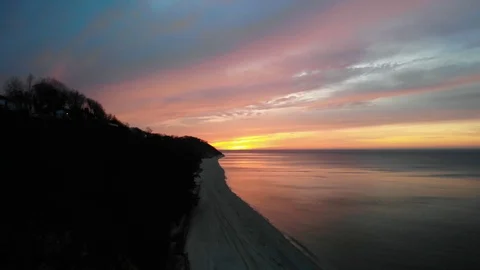 Sunset over the North Fork Stock Footage 109296578