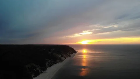 Sunset over Northfork, Long Island - High Stock Footage 109295907