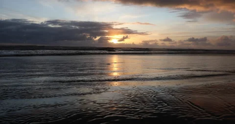 Sunset Over Ocean Beach Video stock 165301570