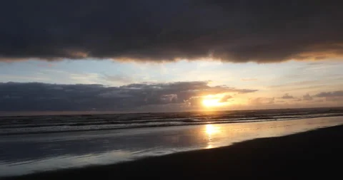 Sunset Over Ocean beach Video stock 165302090