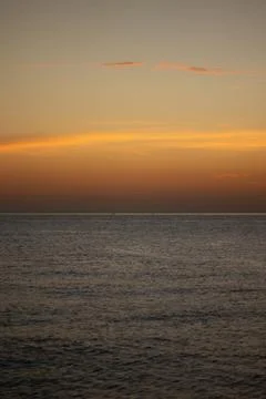 Sunset Over the Ocean with Beautiful View 스톡 사진