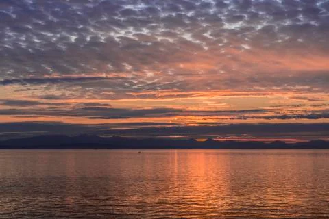 Sunset over the ocean in Canada Stock Photos